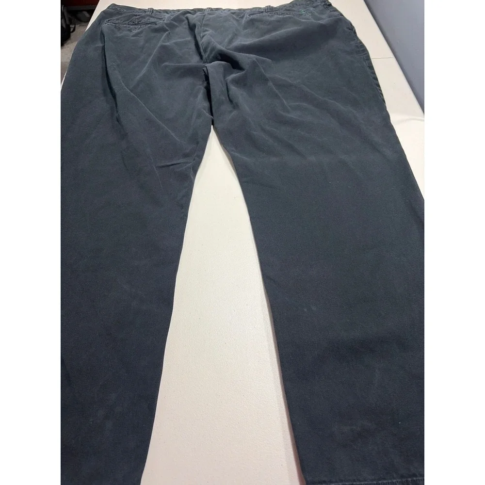 Polo Ralph Lauren Mens Chino Pants Black Cotton Twill Straight Leg 48x32